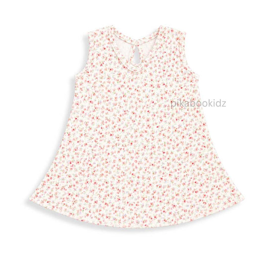 Cotton A-line frock 3-6M - Floral Sprinkles