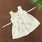 Muslin Button Frock with back tie - Dots