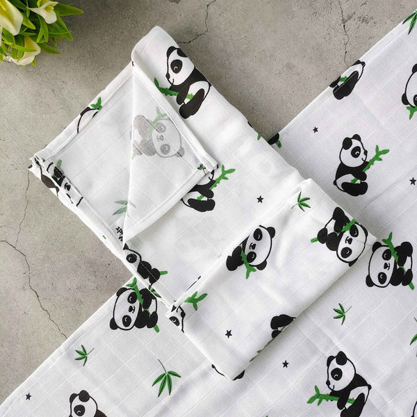 Muslin Bath towel 70*70 cms- Panda