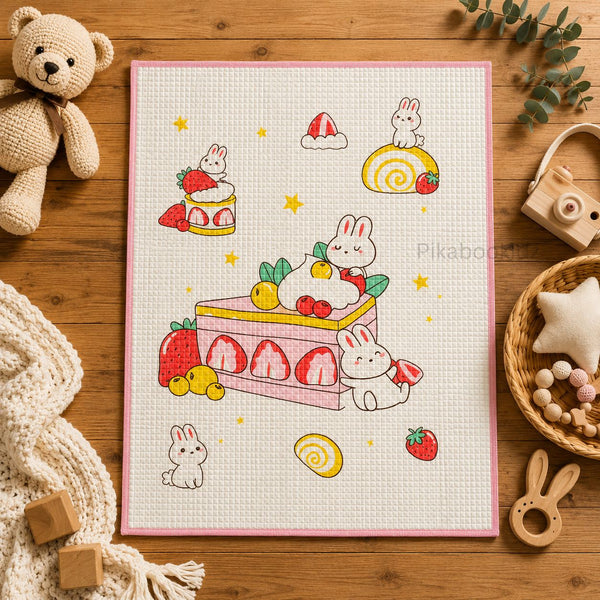 Air-Filled Waterproof Baby Rubber Mat - Strawberry