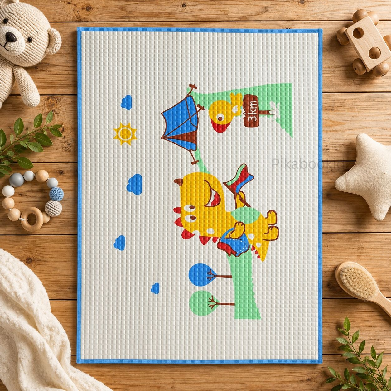 Air-Filled Waterproof Baby Rubber Mat - Dino