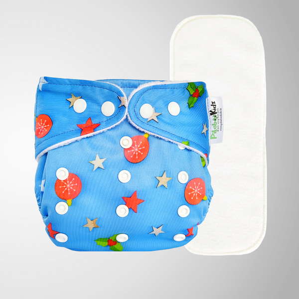 Organic Reusable Cloth Diapers – Blue stars