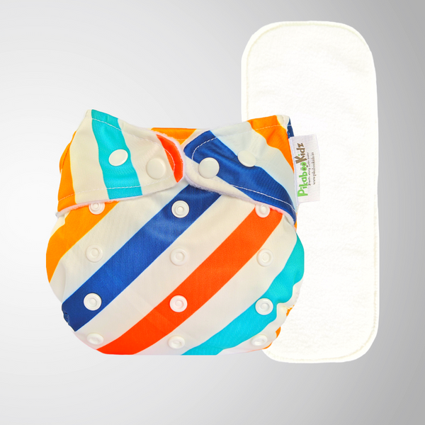 Organic Reusable Cloth Diapers – Stripes