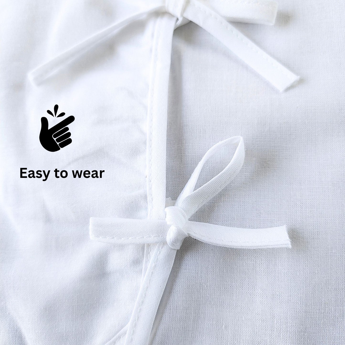 Cotton Side Knot Jabla - Newborn