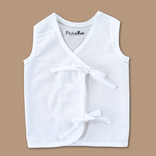 Cotton Side Knot Jabla - Newborn