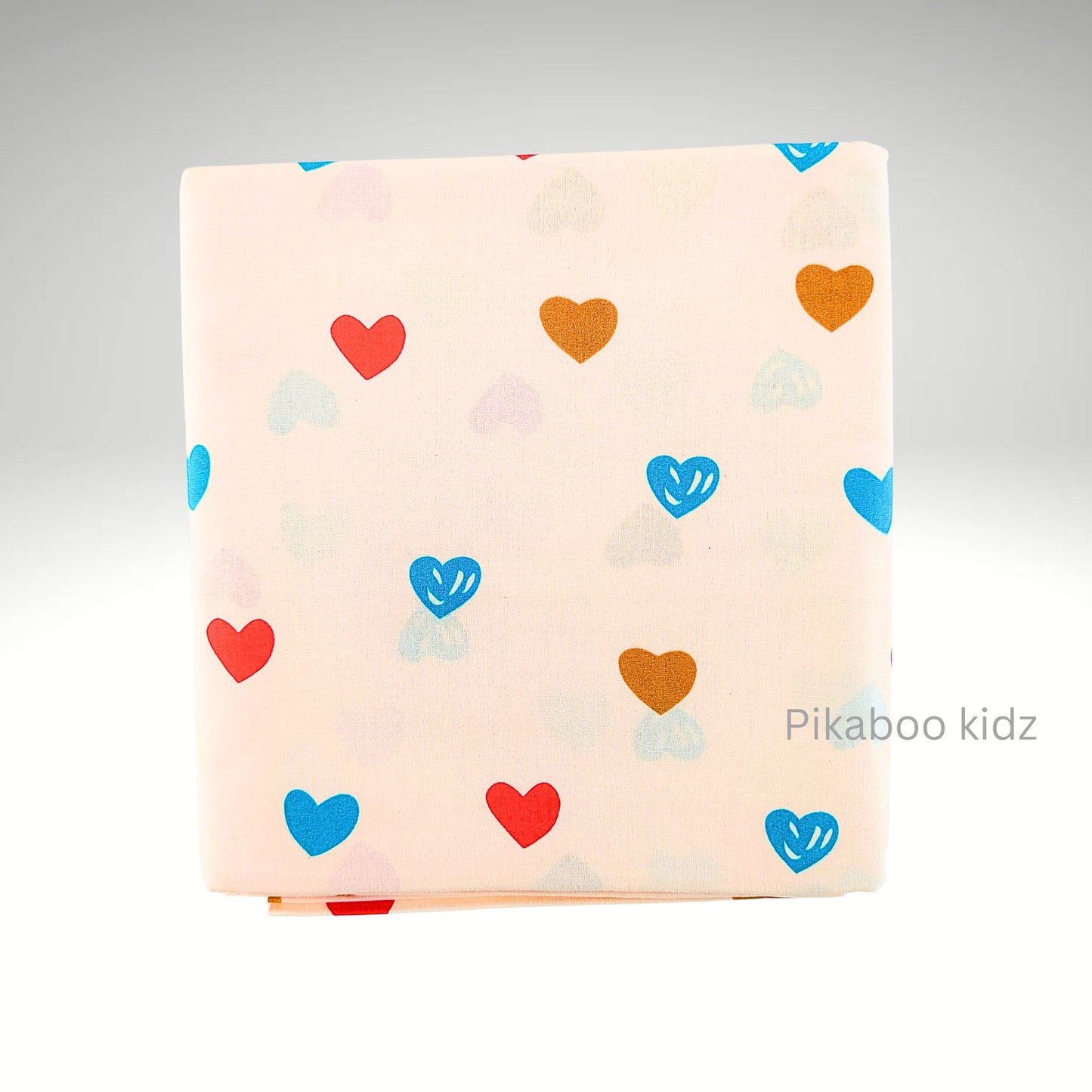 Organic Cradle cloth –  Peach Hearts