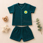 Crinkled Muslin Co-ord Set - Teal Green