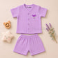 Crinkled Muslin Co-ord Set - Purple