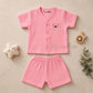 Crinkled Muslin Co-ord Set - Pink