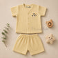 Crinkled Muslin Co-ord Set - Pastel Yellow