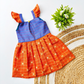 Ethnic frock - Blue and orange