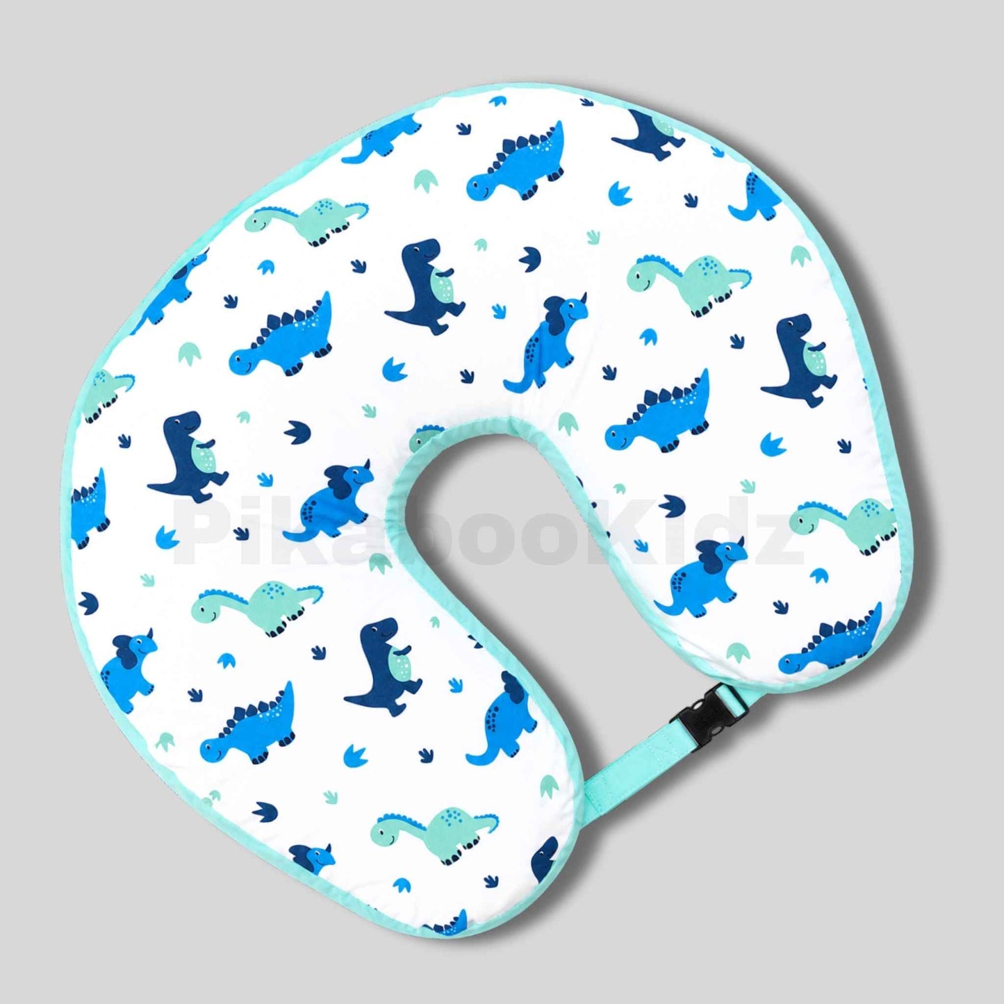Feeding Pillow with buckle – Blue Dino