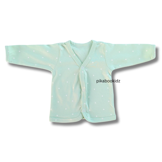 Organic cotton Full sleeve Jabla 0-3M - Aqua Green