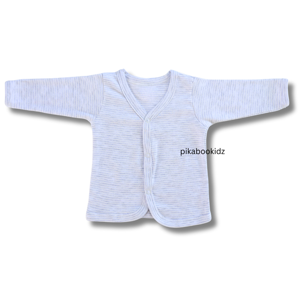 Organic cotton Full sleeve Jabla 0-3M - Stripes Grey