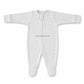 Footed Rompers 0-3M - Grey Stripes