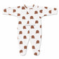 Footed Rompers 0-3M - Elephant
