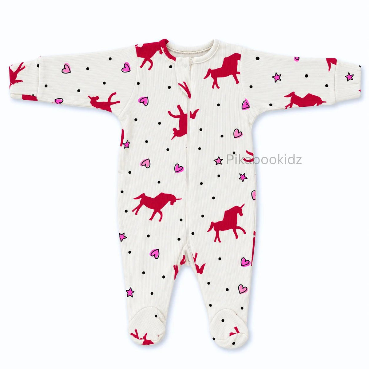 Footed Rompers 0-3M - Unicorns