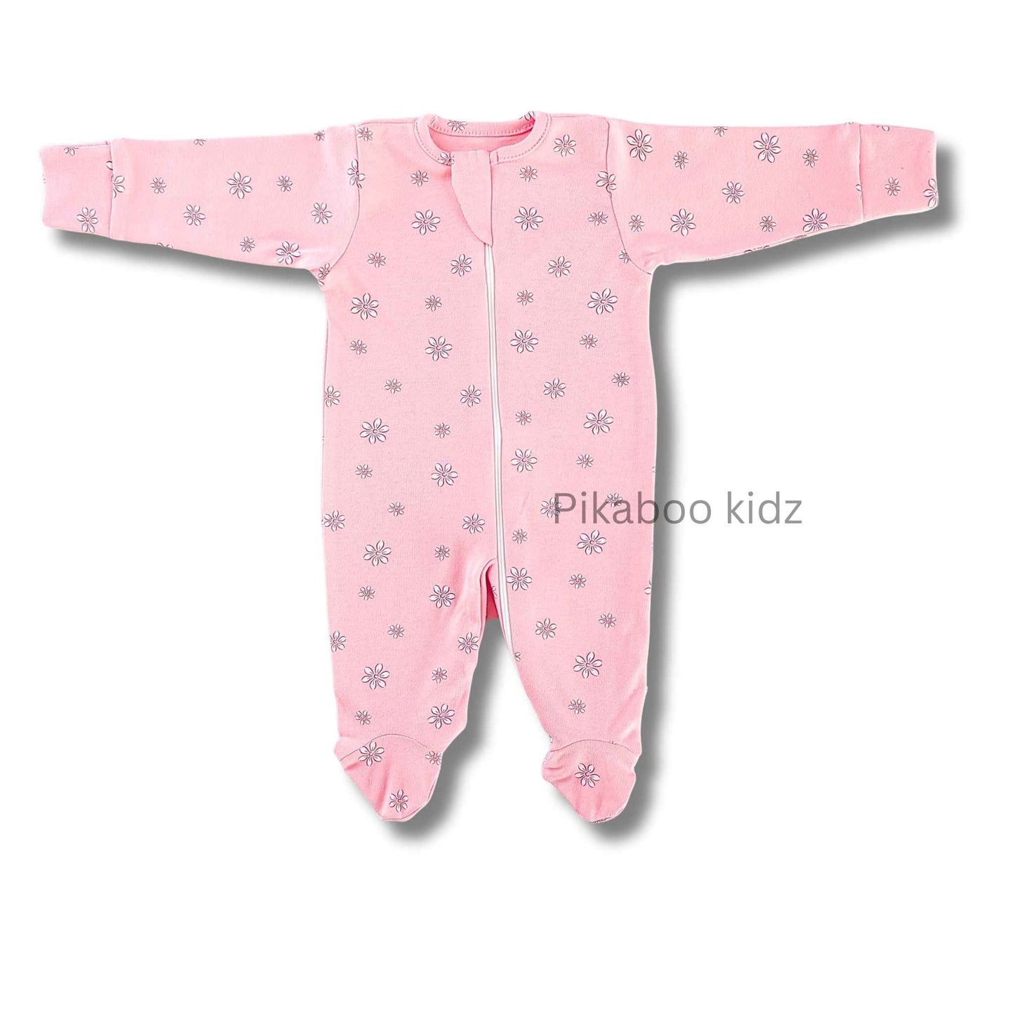 Full Footed Zipper Rompers 0-3M - 3 Combo (5)