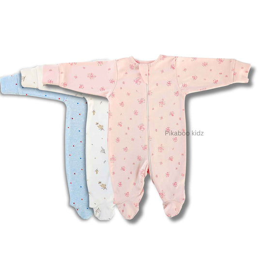 Full Footed Zipper Rompers 0-3M - 3 Combo (3)