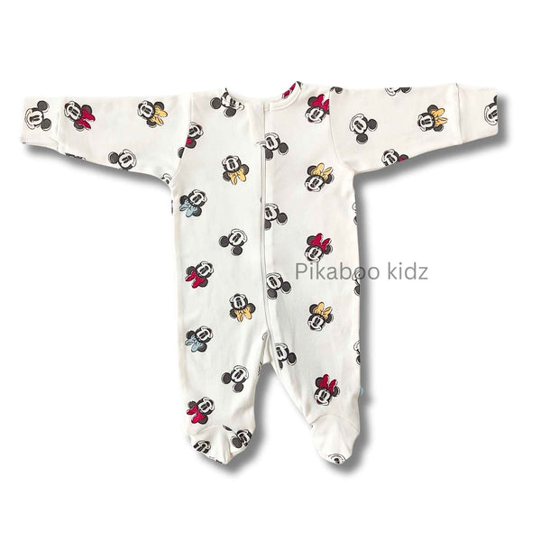Footed Rompers 0-3M - Mickey