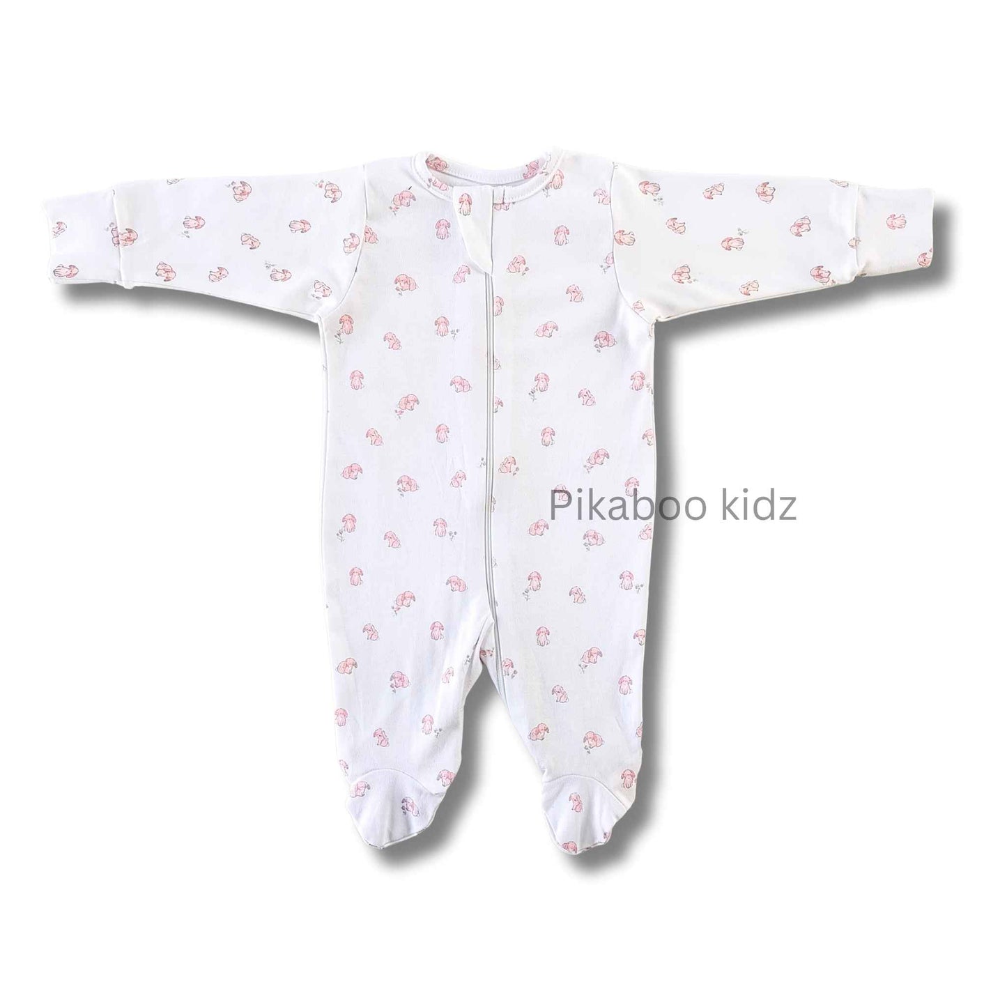 Footed Rompers 0-3M - Bunny