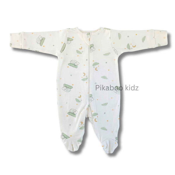 Footed Rompers 0-3M - Sheep