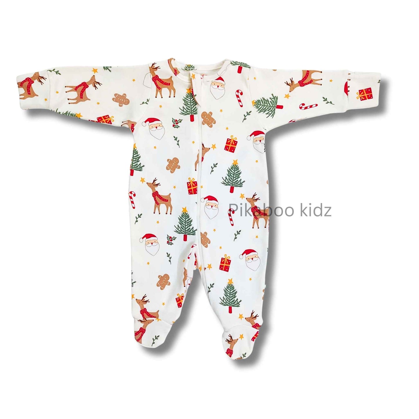 Footed Rompers 0-3M - Xmas