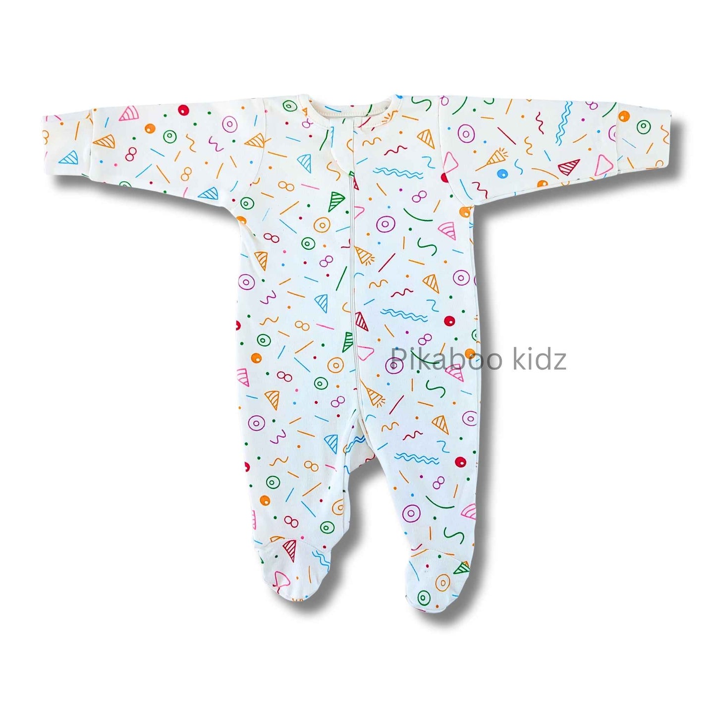 Footed Rompers 0-3M - Party