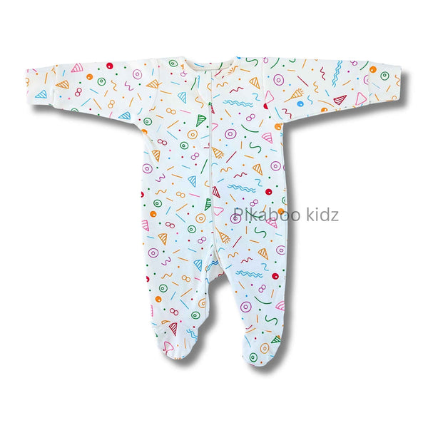 Footed Rompers 0-3M - Party