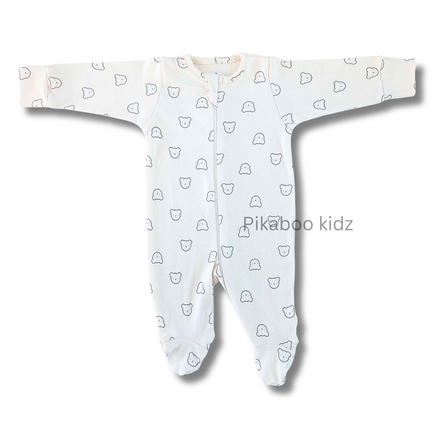 Footed Rompers 0-3M - Teddy