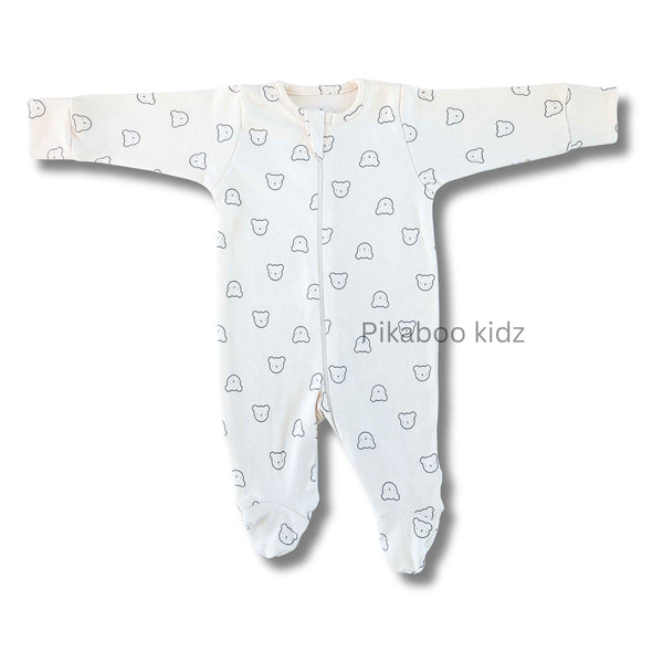 Footed Rompers 0-3M - Teddy
