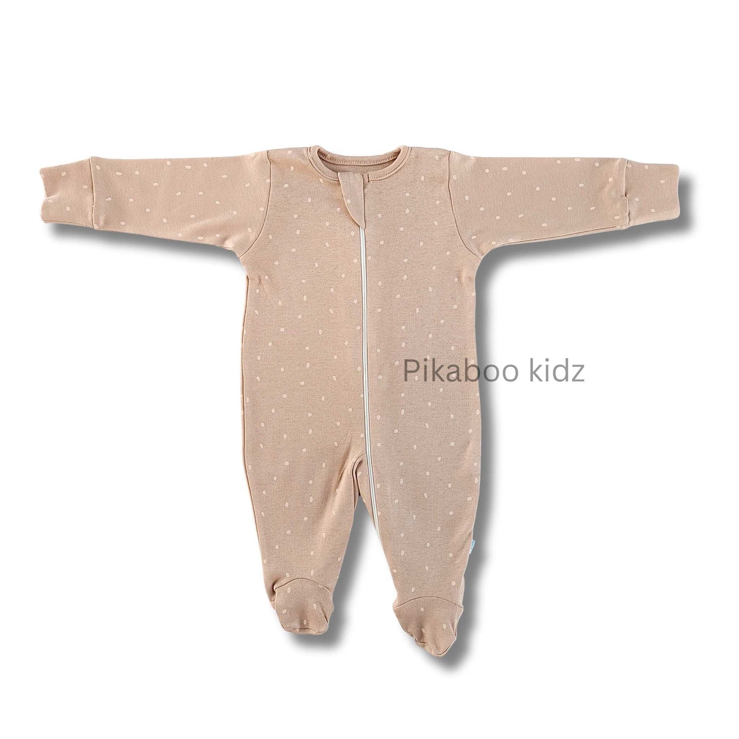 Footed Rompers 0-3M - Cream