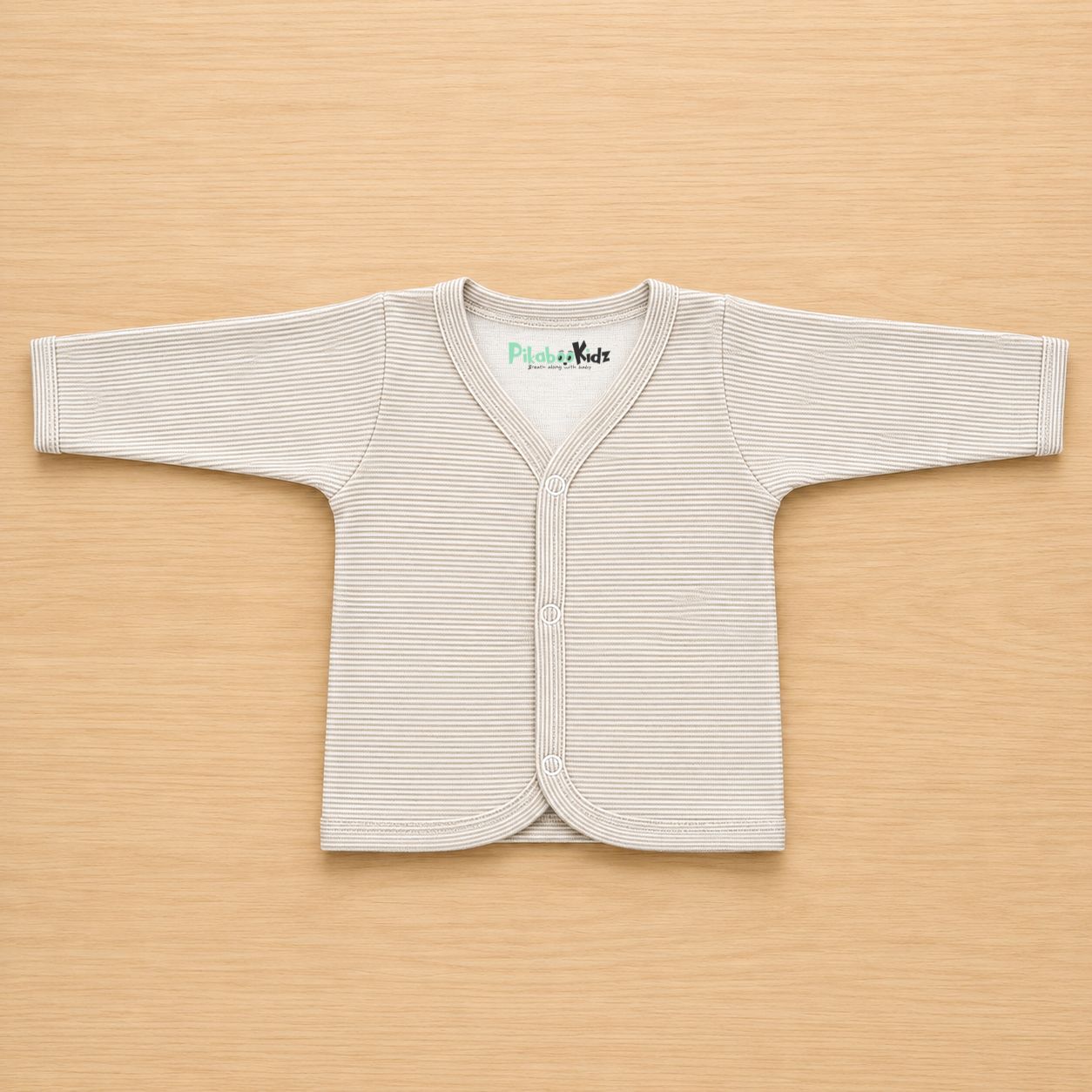 Cotton Full sleeve Jabla 3-6M - Cream stripes