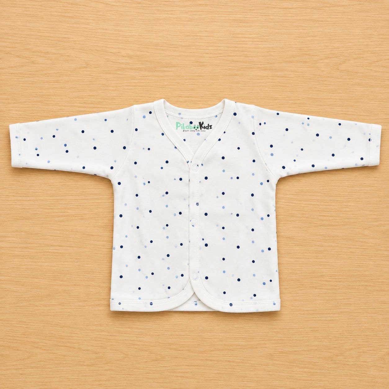 Cotton Full sleeve Jabla 3-6M - Blue dots