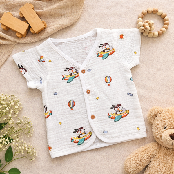 Muslin Halfsleeve Button Jabla