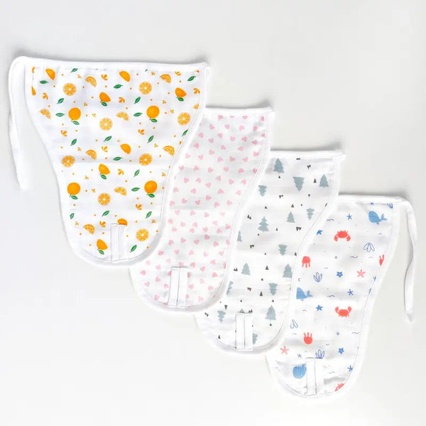 Muslin 2layer Nappy Pack of 4 – NB to 3M