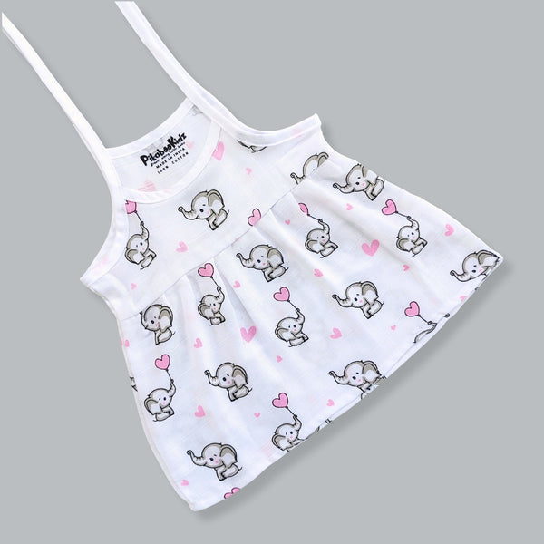 Knot Frock 0-3M – Elephants