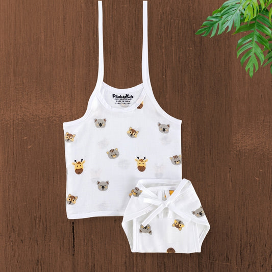 Muslin knot Jabla & Nappy set – Animals