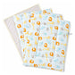 3 in 1 Reusable Muslin Diaper Mat - Beige Animals