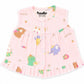 Muslin Button frock 0-6M - Jungle friends