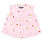 Muslin Button frock 0-6M - Lucky pink