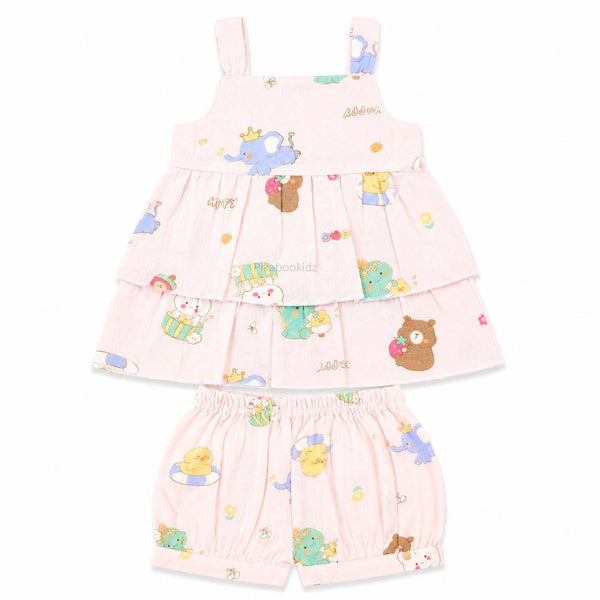 Muslin babygirl coords - Elephant - alt view