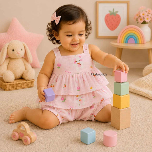 Muslin babygirl coords - Lucky pink