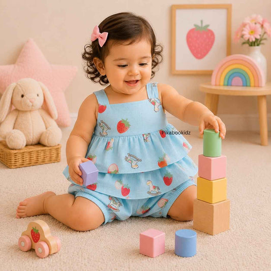 Muslin babygirl coords - Strawberry