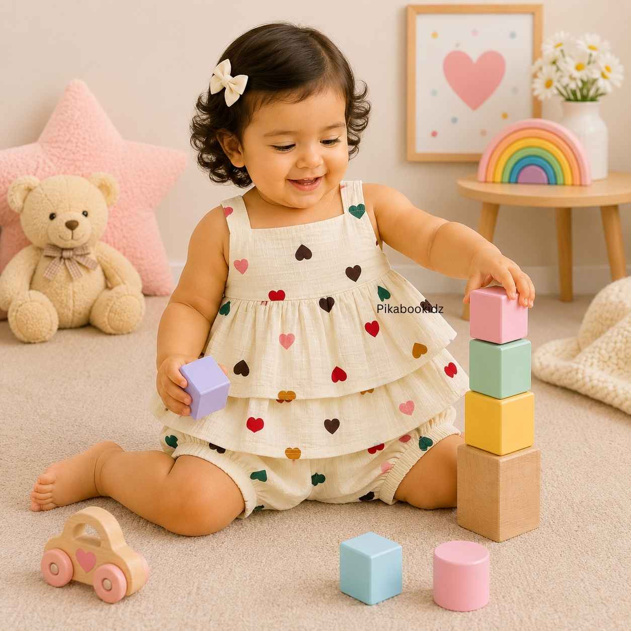 Muslin babygirl coords - Hearts