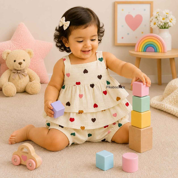 Muslin babygirl coords - Yellow Hearts