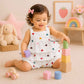 Muslin babygirl coords - Hearts white