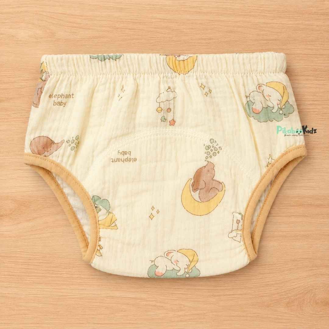 Muslin padded underwear - Elephants