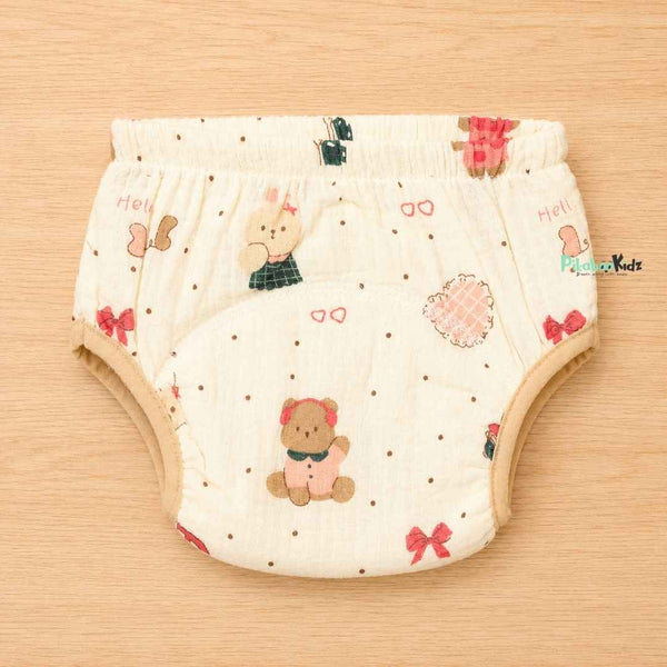 Muslin padded underwear - Heart and bow
