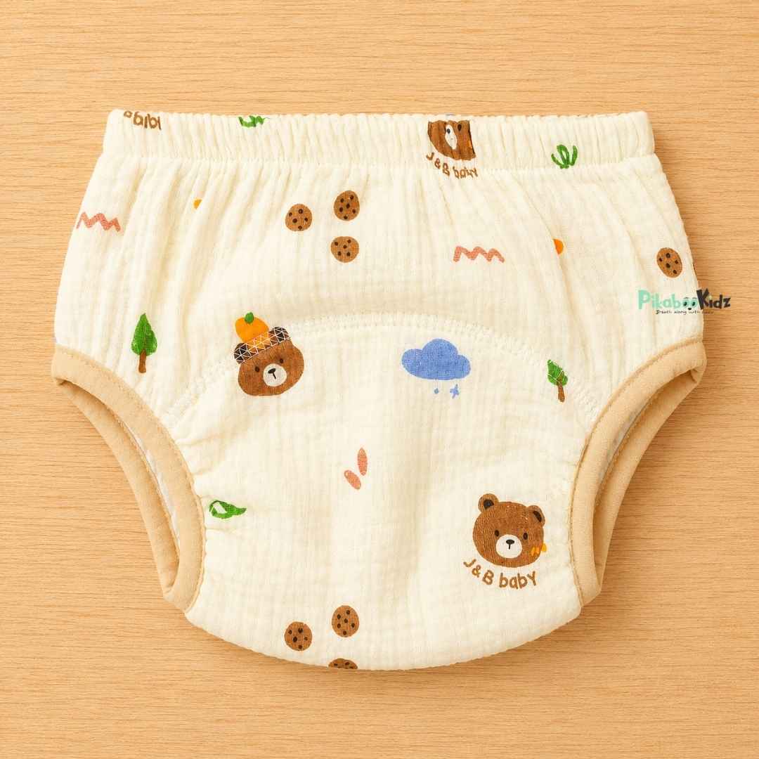 Muslin padded underwear - Teddy head